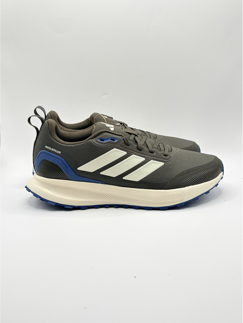 Adidas Runfalcon 5‎ Trail Running Shoes Size 6.5M/7.5W US Dark Gray White Blue